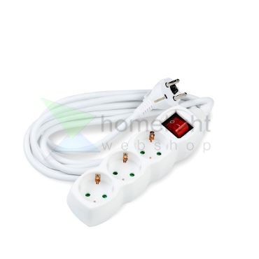 1,5mm2 Elosztó Kapcsolós (Fehér)