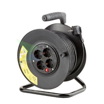 Technik Professional Kábeldob 4-er 25m 1,5mm2 (fekete) 16A