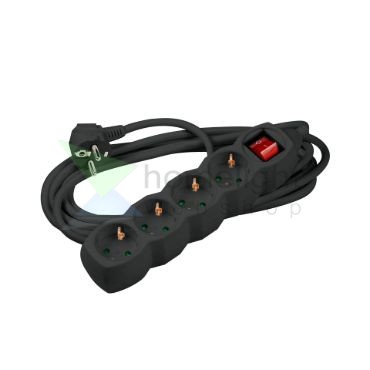 1,5mm2 Elosztó Kapcsolós (Fekete)