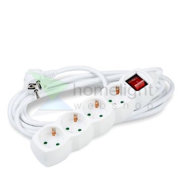 1,5mm2 Elosztó Kapcsolós (Fehér)