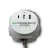 Technik Professional Elosztó Kocka 3 utas 1,5m kábel (1,5mm2) + USB C/A 16A