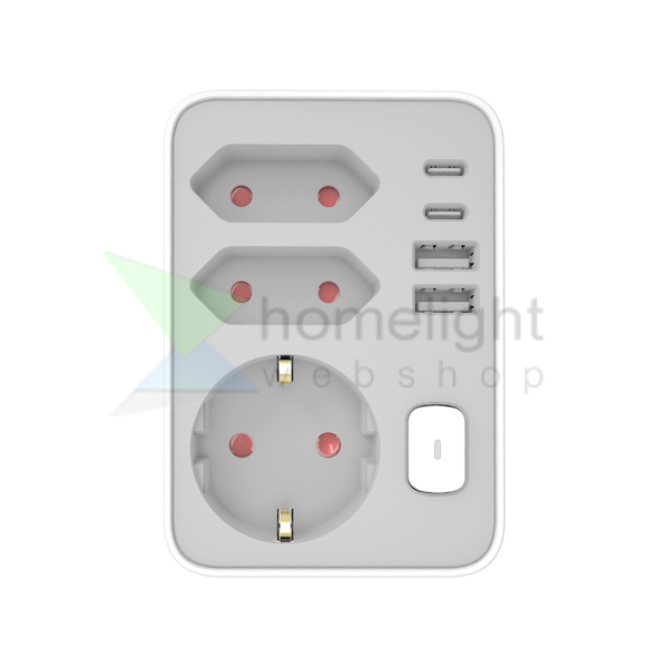 Technik Professional WG Elosztó Fali 3 utas + 2 x USB-C + 2 x USB-A + kapcsoló
