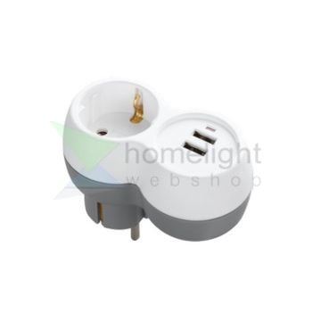 Technik Professional WG Elosztó Fali 1 utas + 2 USB-A 16A