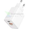 Technik Hálózati Adapter USB A+C  (fast charger) 20W Fehér