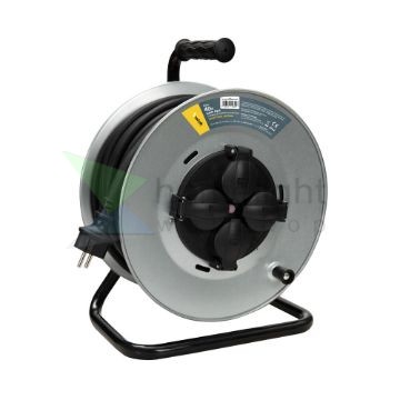 Technik Industrial Kábeldob 4-er 40m 2,5mm2 H07RN-F (IP44) 16A Fémház