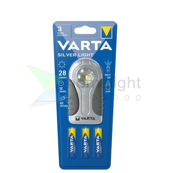 VARTA Elemlámpa Silver Light (+3AAA) (28 lumen)