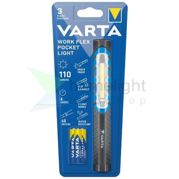 VARTA Work Flex Elemlámpa Pocket (+3AAA) (110 lumen)