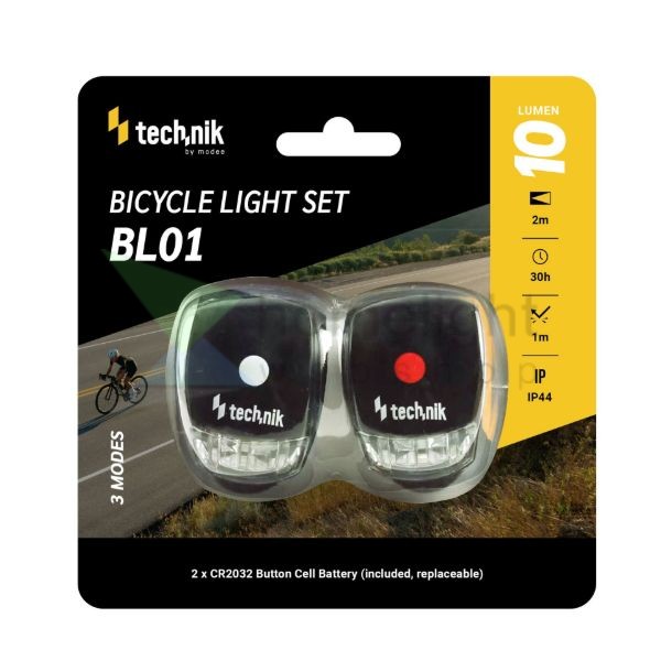 Technik Kerékpárlámpa Szett Szilikon (elso-hátsó)