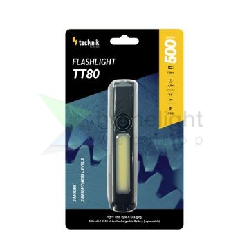 Technik Elemlámpa TT80 (akkumulátoros - 800mAh) HP + COB (500+300 lumen)