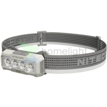 Nitecore Fejlámpa NU27 (akkumulátoros - tartozék) 4x UHE LED (600 lumen) Szürke
